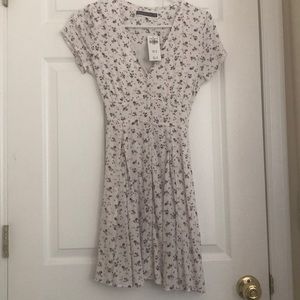 White floral printed dress